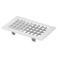 D&W D&W 7848RWH-2H-UL Plastic Floor Register - 4" x 8", White 7848RWH-2H-UL